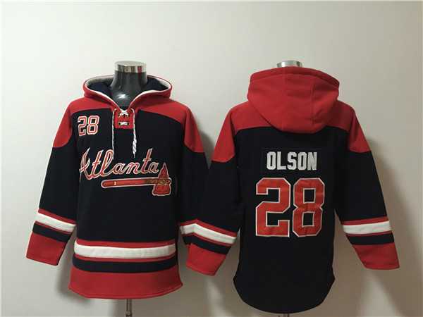 Atlanta Braves #28 Matt Olson Navy Red Ageless Must-Have Lace-Up Pullover Hoodie,We sell and wholesale Atlanta Braves #28 Matt Olson Navy Red Ageless Must-Have Lace-Up Pullover Hoodie on line form chian!